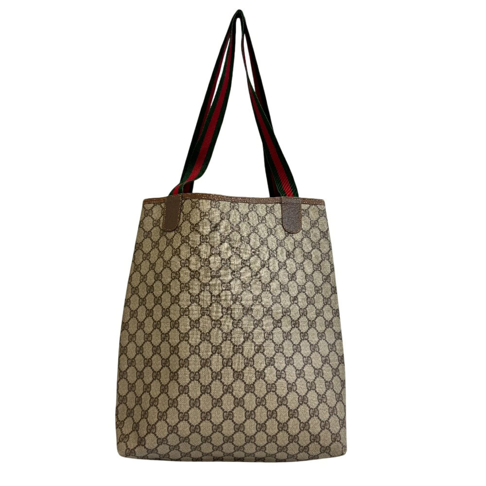GUCCI Sherry GG Tote Bag Handbag Shoulder Brown